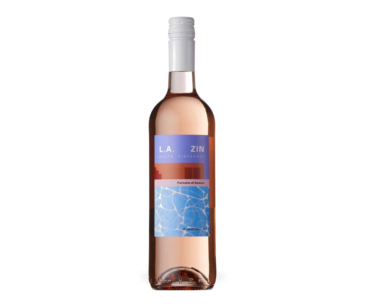 Bottle of Portraits of America L.A. Zin White Zinfandel Rose from California